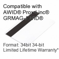Printable Composite Proximity Card with Magnetic Stripe - AWID® 34bit