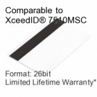 Printable Composite Proximity Card with Magnetic Stripe - XceedID® 7510MSC Compatible