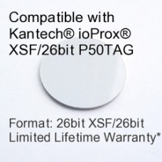 Peel and Stick Proximity Tag - Kantech® ioProx® XSF/26bit P50TAG Compatible