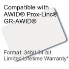 Printable Proximity Card - AWID® 34bit