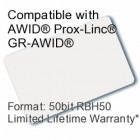 Printable Composite Proximity Card - AWID® RBH® 50bit