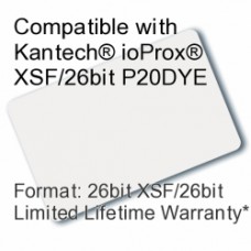 Printable Proximity Card - Kantech® ioProx® XSF/26bit P20DYE Compatible