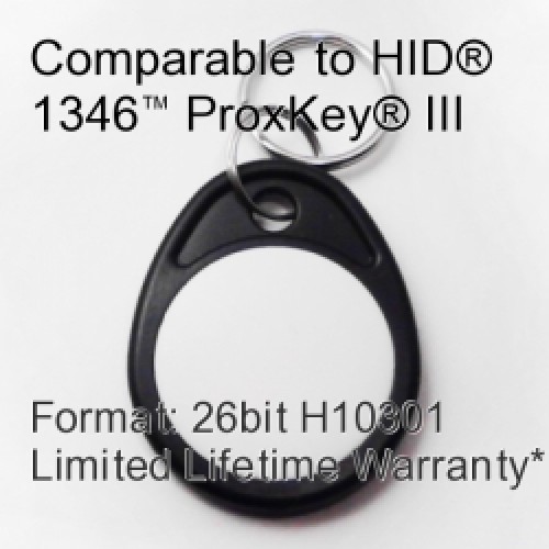 100pcs 125kHz Keyfobs Proximity Fob Works With Prox Key 1346 26-Bit H10301/ 